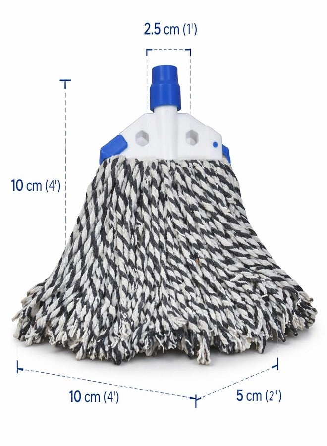 FPC Mop Refills for Floor Cleaning Cotton with Clip Lock | Removes Dust Dirt Hair and Spills Easily | Fast Water Absorption for Home Office Kitchen Bathroom Balcony | Easy to Wash - 6 Inch, Pack of 1 - Image 4
